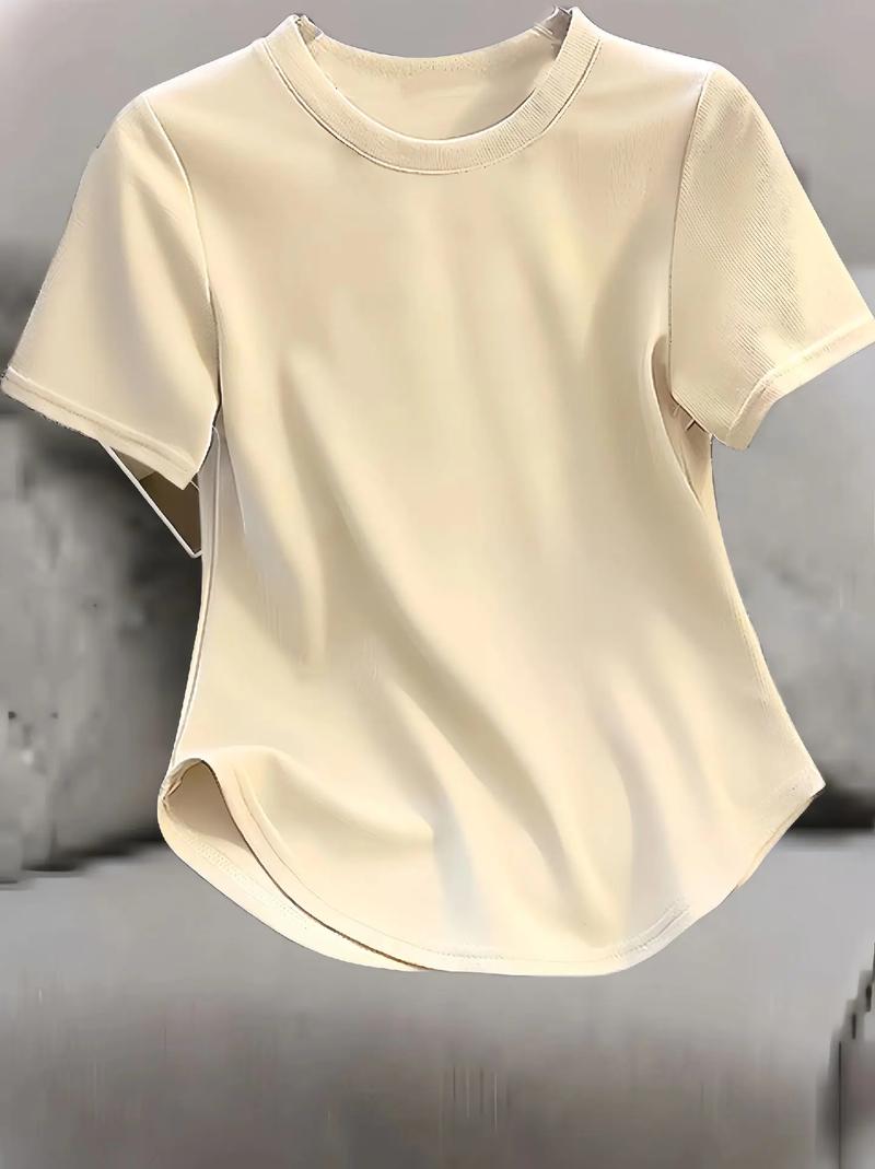 夏季新風(fēng)尚 圓領(lǐng)短袖T恤，輕松演繹氣質(zhì)設(shè)計風(fēng)